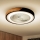 Brilagi - LED Zatemnitvena stropna svetilka z ventilatorjem LED/30W/230V 3000-6500K črna/hrast + Daljinski upravljalnik