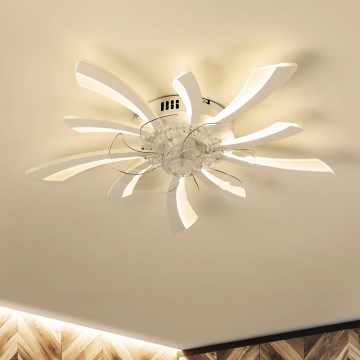 Brilagi - LED Zatemnitvena stropna svetilka z ventilatorjem LED/50W/230V 3000-6500K bela + Daljinski upravljalnik