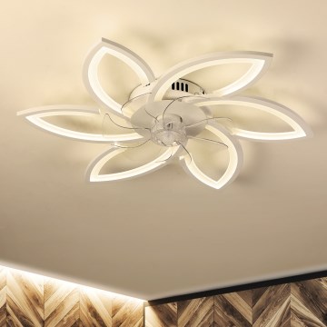Brilagi - LED Zatemnitvena stropna svetilka z ventilatorjem LED/50W/230V 3000-6500K bela + Daljinski upravljalnik