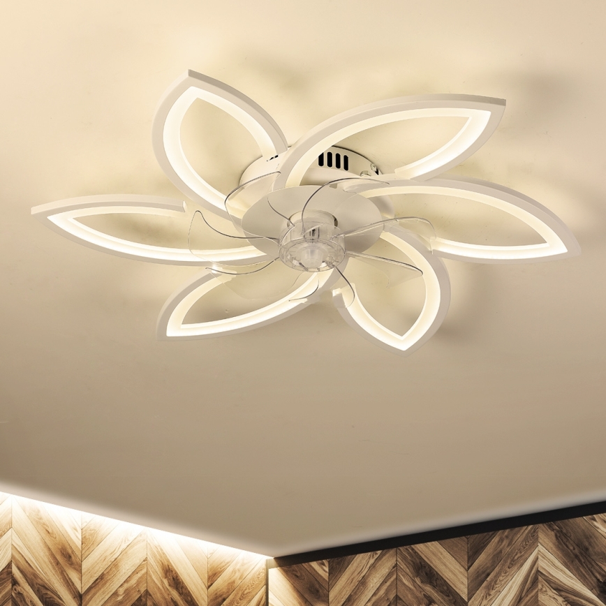 Brilagi - LED Zatemnitvena stropna svetilka z ventilatorjem LED/50W/230V 3000-6500K bela + Daljinski upravljalnik