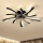 Brilagi - LED Zatemnitvena stropna svetilka z ventilatorjem LED/50W/230V 3000-6500K črna + Daljinski upravljalnik