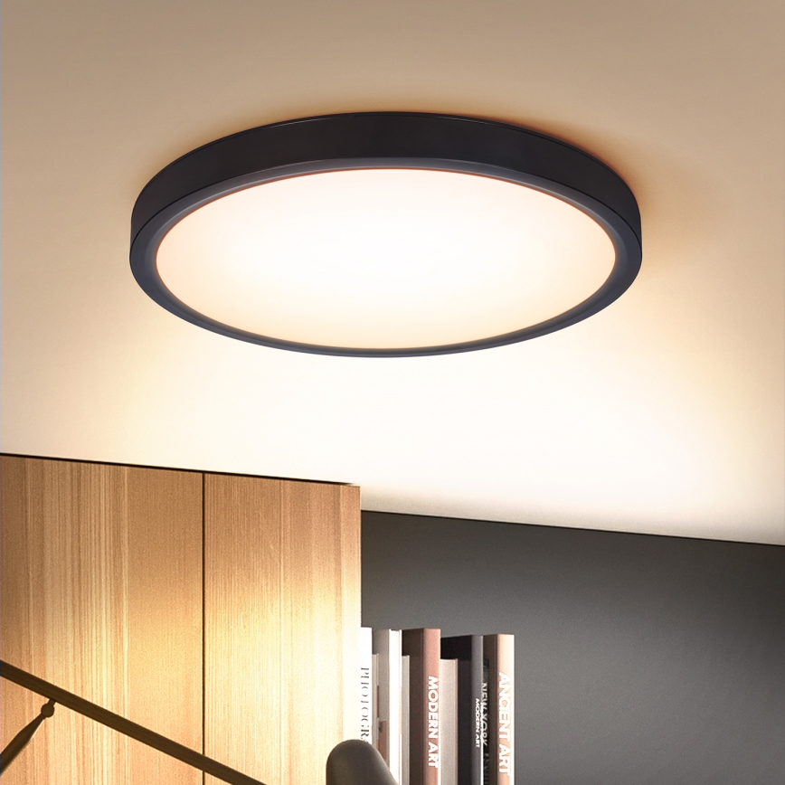 Brilagi - LED Zatemnitvena stropna svetilka ESTELA LED/36W/230V 3000-6500K ø 30 cm črna + Daljinski upravljalnik