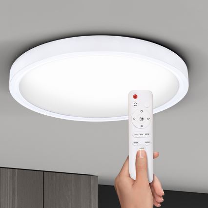 Brilagi - LED Zatemnitvena stropna svetilka ESTELA LED/36W/230V 3000-6500K ø 30 cm bela + Daljinski upravljalnik