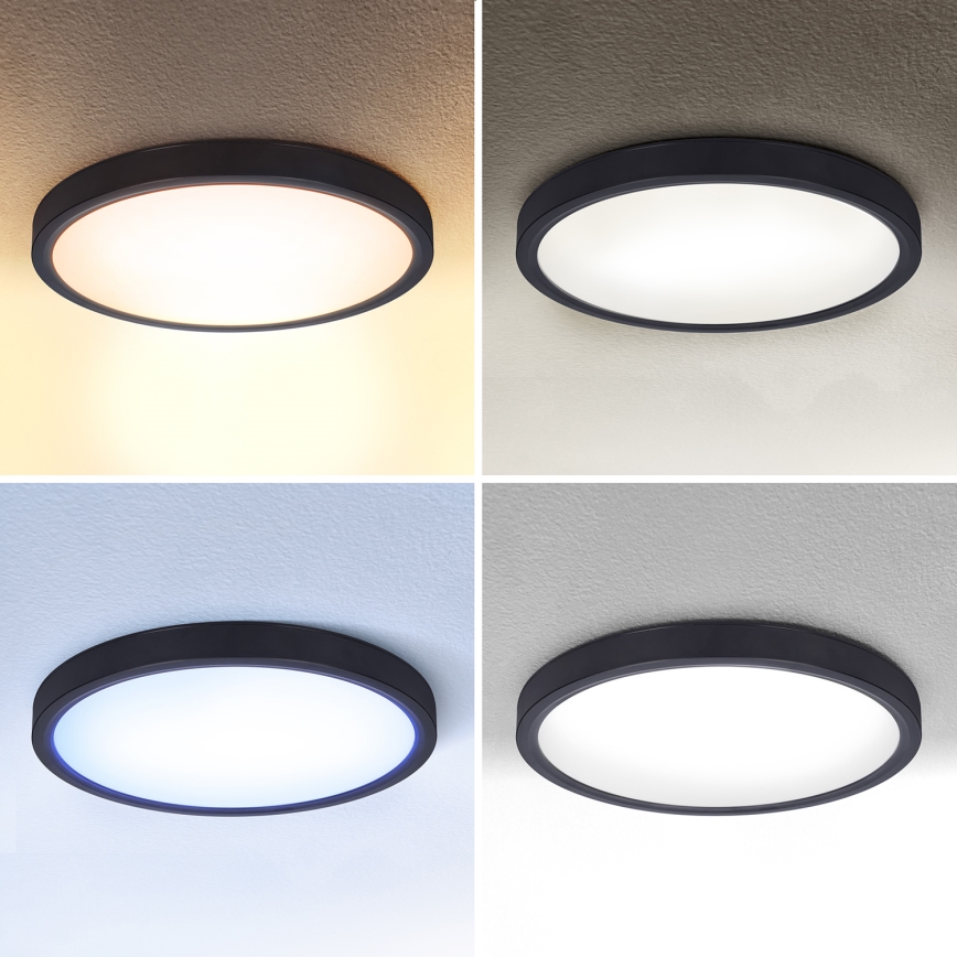 Brilagi - LED Zatemnitvena stropna svetilka ESTELA LED/48W/230V 3000-6500K ø 40 cm črna + Daljinski upravljalnik