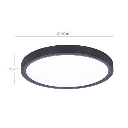 Brilagi - LED Zatemnitvena stropna svetilka ESTELA LED/48W/230V 3000-6500K ø 40 cm črna + Daljinski upravljalnik