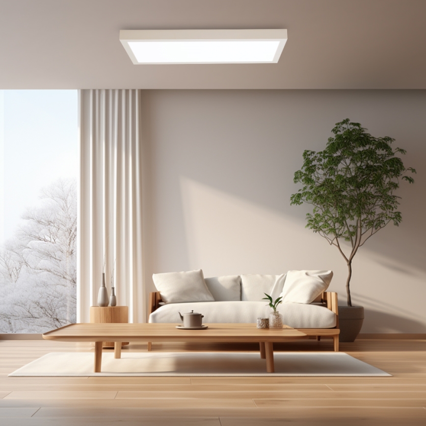 Brilagi - LED Kopalniška zatemnitvena stropna svetilka FRAME SMART LED/30W/230V 30x60 cm 3000-6000K IP44 bela + Daljinski upravljalnik