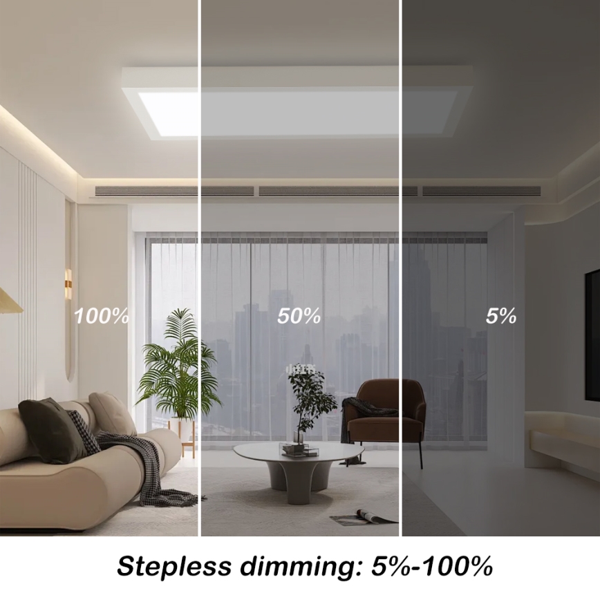 Brilagi - LED Kopalniška zatemnitvena stropna svetilka FRAME SMART LED/30W/230V 30x60 cm 3000-6000K IP44 bela + Daljinski upravljalnik
