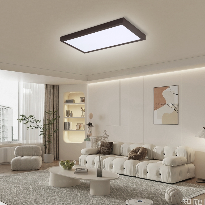 Brilagi - LED Kopalniška zatemnitvena stropna svetilka FRAME SMART LED/30W/230V 30x60 cm 3000-6000K  IP44 črna  + Daljinski upravljalnik