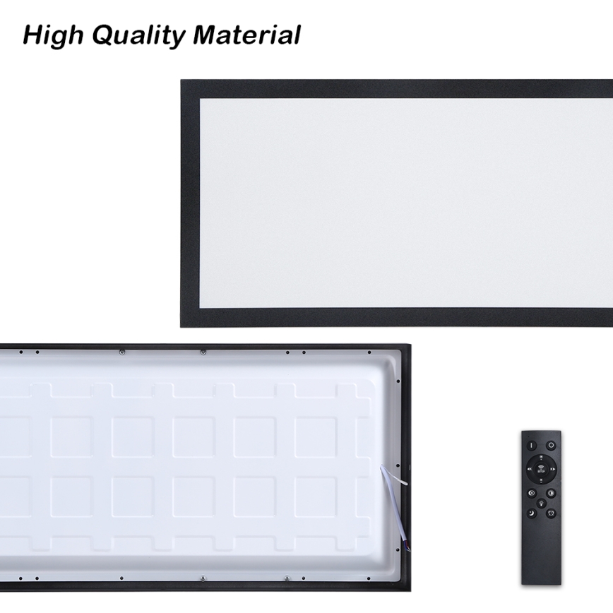 Brilagi - LED Kopalniška zatemnitvena stropna svetilka FRAME SMART LED/30W/230V 30x60 cm 3000-6000K  IP44 črna  + Daljinski upravljalnik