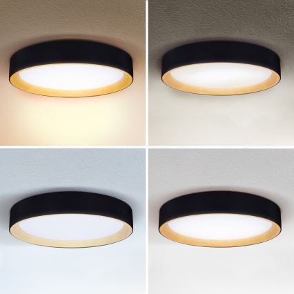 Brilagi - LED Zatemnitvena stropna svetilka LARIOS LED/60W/230V 3000-6500K ø 49 cm črna + Daljinski upravljalnik