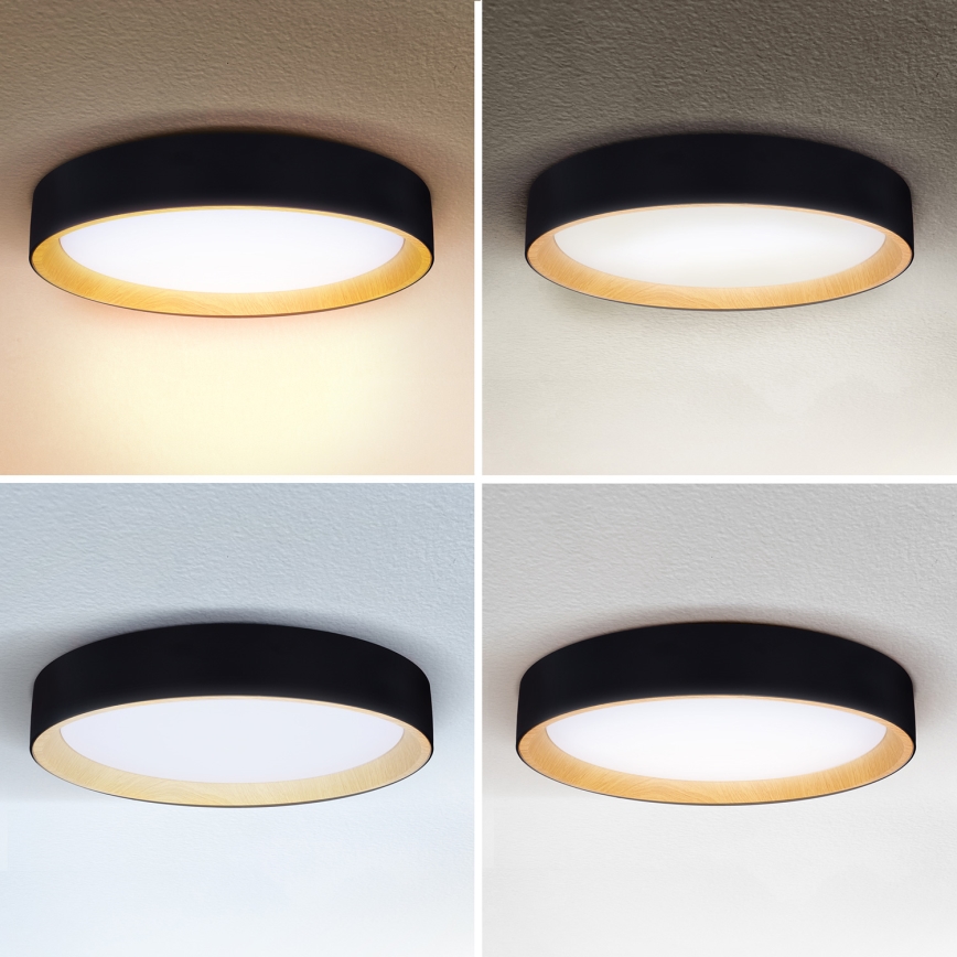 Brilagi - LED Zatemnitvena stropna svetilka LARIOS LED/60W/230V 3000-6500K ø 49 cm črna + Daljinski upravljalnik