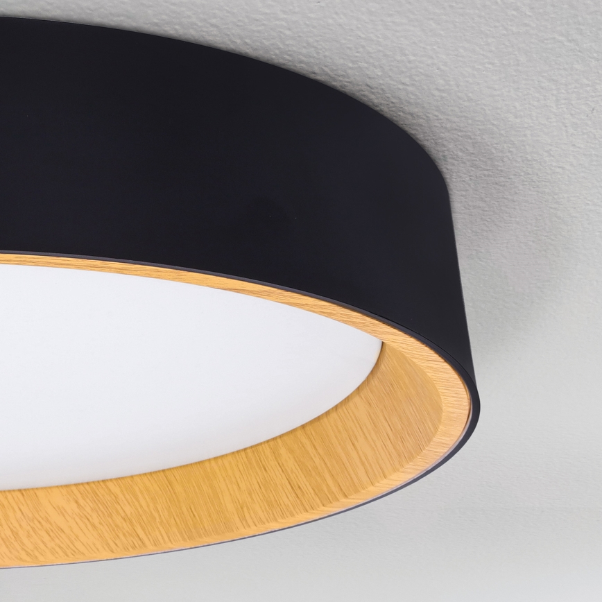 Brilagi - LED Zatemnitvena stropna svetilka LARIOS LED/60W/230V 3000-6500K ø 49 cm črna + Daljinski upravljalnik