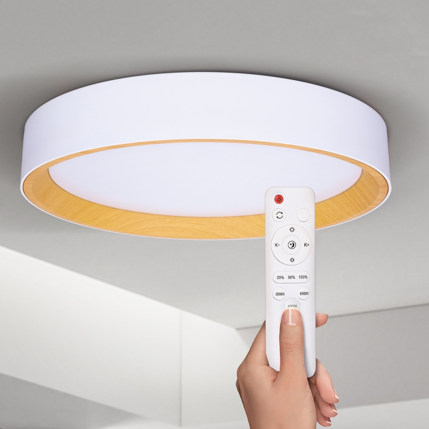 Brilagi - LED Zatemnitvena stropna svetilka LARIOS LED/60W/230V 3000-6500K ø 49 cm bela + Daljinski upravljalnik