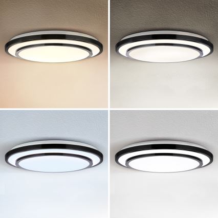 Brilagi - LED Zatemnitvena stropna svetilka LUCIANO LED/48W/230V 3000-6500K ø 39 cm črna + Daljinski upravljalnik