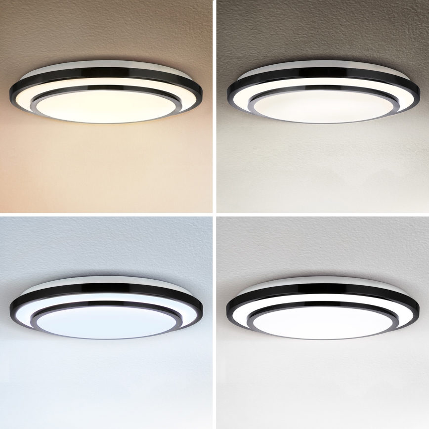 Brilagi - LED Zatemnitvena stropna svetilka LUCIANO LED/48W/230V 3000-6500K ø 39 cm črna + Daljinski upravljalnik