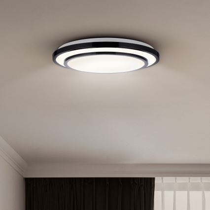 Brilagi - LED Zatemnitvena stropna svetilka LUCIANO LED/48W/230V 3000-6500K ø 39 cm črna + Daljinski upravljalnik
