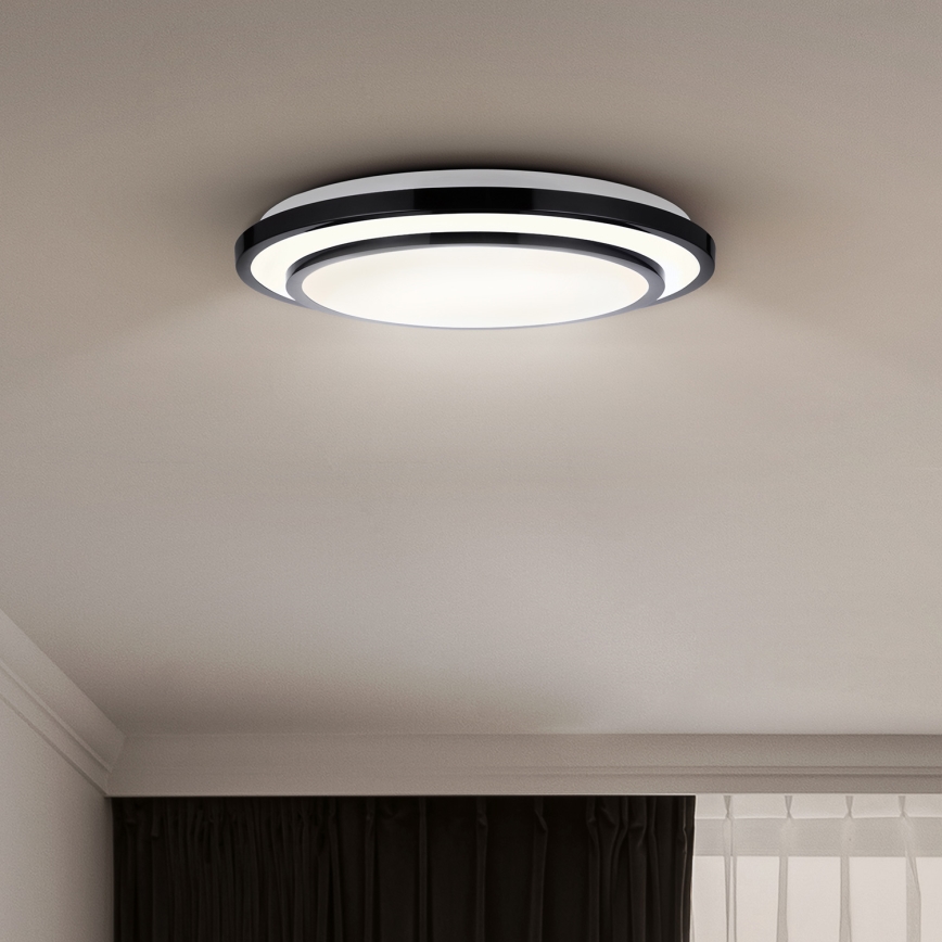 Brilagi - LED Zatemnitvena stropna svetilka LUCIANO LED/48W/230V 3000-6500K ø 39 cm črna + Daljinski upravljalnik