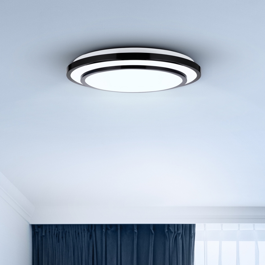 Brilagi - LED Zatemnitvena stropna svetilka LUCIANO LED/48W/230V 3000-6500K ø 39 cm črna + Daljinski upravljalnik