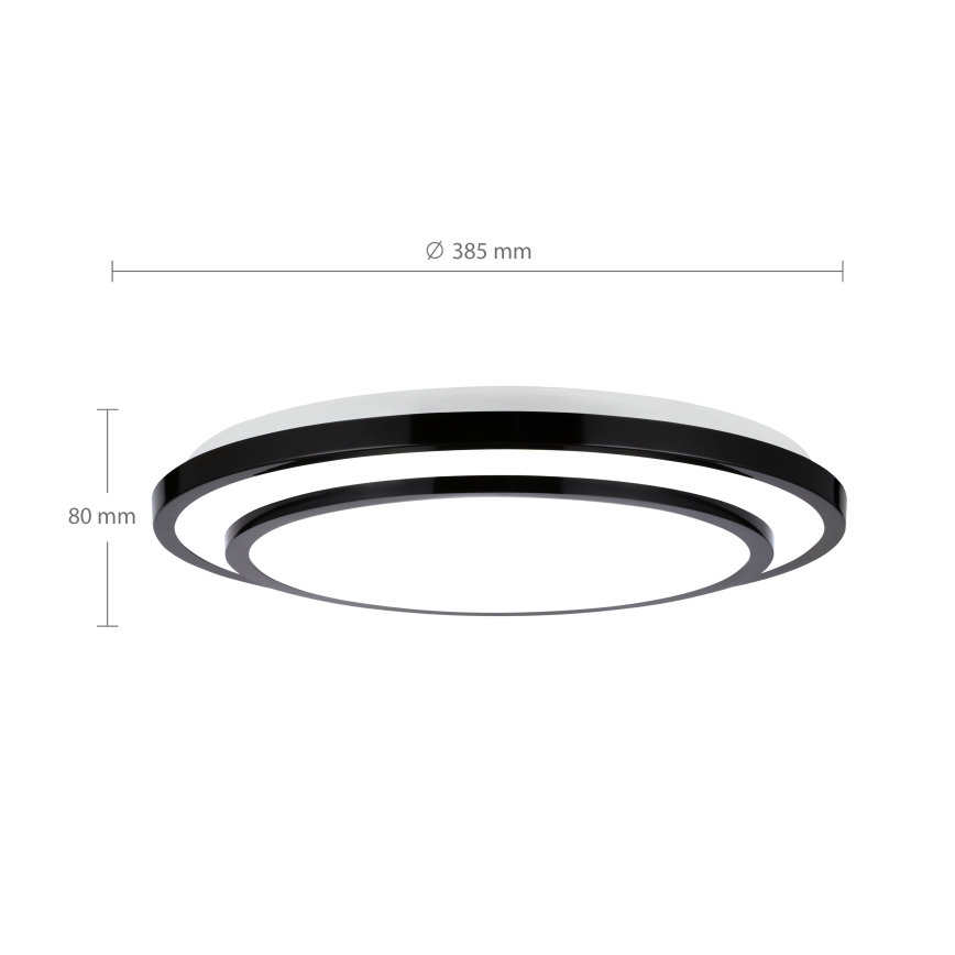 Brilagi - LED Zatemnitvena stropna svetilka LUCIANO LED/48W/230V 3000-6500K ø 39 cm črna + Daljinski upravljalnik