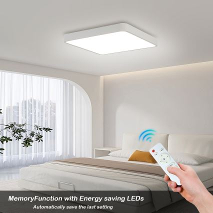 Brilagi - LED Zatemnitvena stropna svetilka POOL LED/48W/230V 3000-6000K 50x50 cm bela + Daljinski upravljalnik