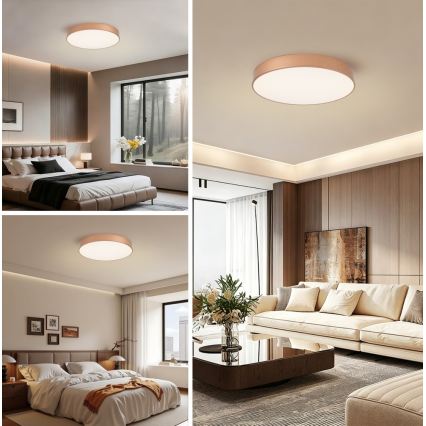 Brilagi - Zatemnjiva LED stropna svetilka POOL SMART LED/60W/230V 3000-6000K, premer 50 cm, Wi-Fi Tuya, bronzna + daljinski upravljalnik