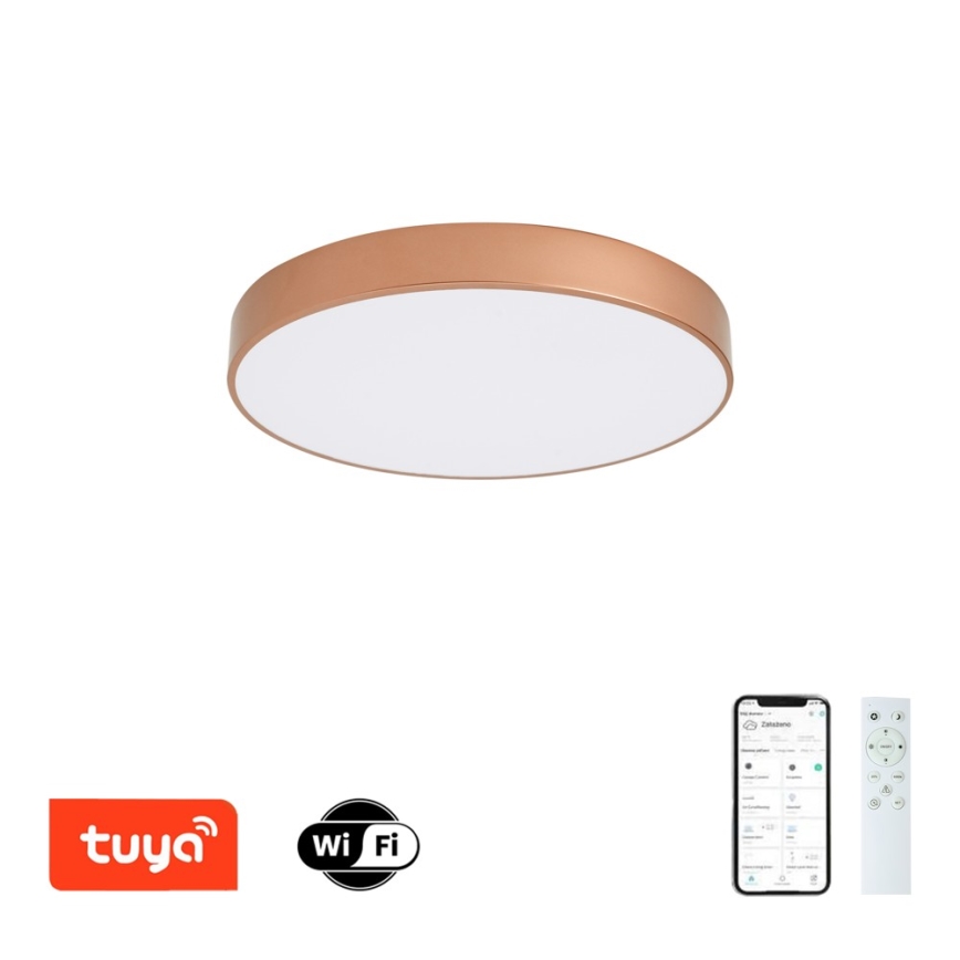 Brilagi - Zatemnjiva LED stropna svetilka POOL SMART LED/60W/230V 3000-6000K, premer 50 cm, Wi-Fi Tuya, bronzna + daljinski upravljalnik