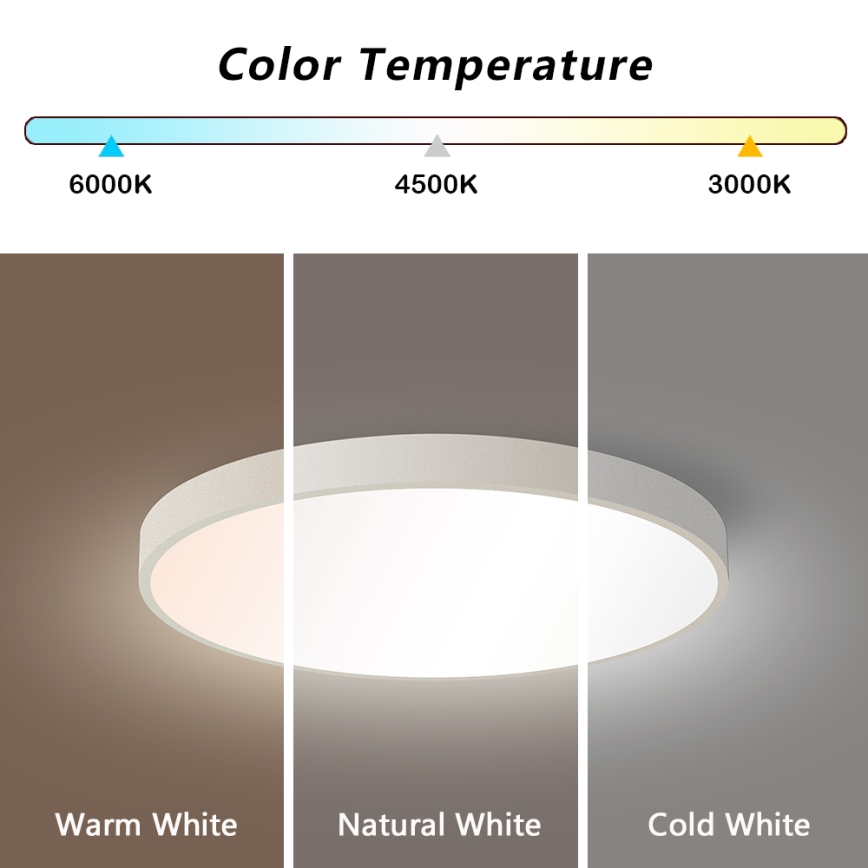 Brilagi - LED Zatemnitvena stropna svetilka POOL SMART LED/60W/230V 50 cm 3000-6000K Wi-Fi Tuya + Daljinski upravljalnik bela