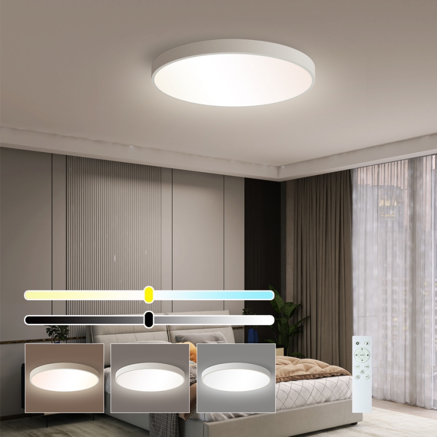 Brilagi - LED Zatemnitvena stropna svetilka POOL SMART LED/60W/230V 50 cm 3000-6000K Wi-Fi Tuya + Daljinski upravljalnik bela