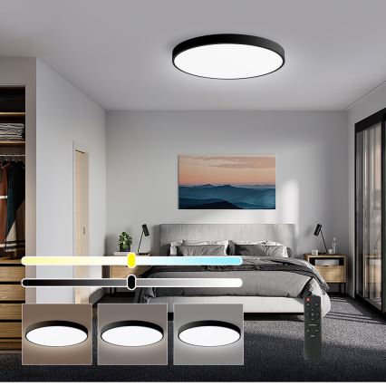 Brilagi - LED Zatemnitvena stropna svetilka POOL SMART LED/60W/230V 50 cm 3000-6000K Wi-Fi Tuya + Daljinski upravljalnik črna