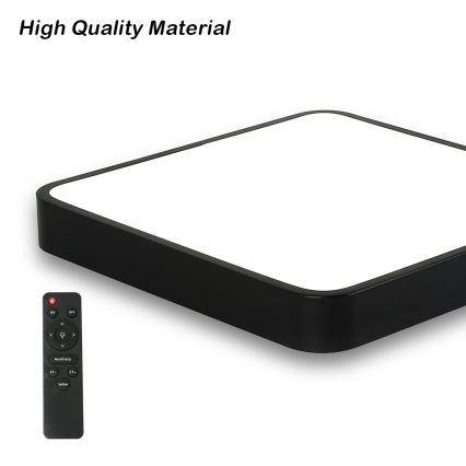 Brilagi - LED Zatemnitvena stropna svetilka POOL SQUARE LED/36W/230V 3000-6000K 40x40 cm črna + Daljinski upravljalnik