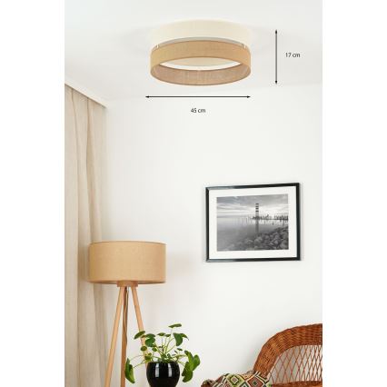 Brilagi - LED Zatemnitvena stropna svetilka ROYAL YUTE LED/24W/230V pr. 45 cm 3000/4000/6500K bež/krem barva  + Daljinski upravljalnik