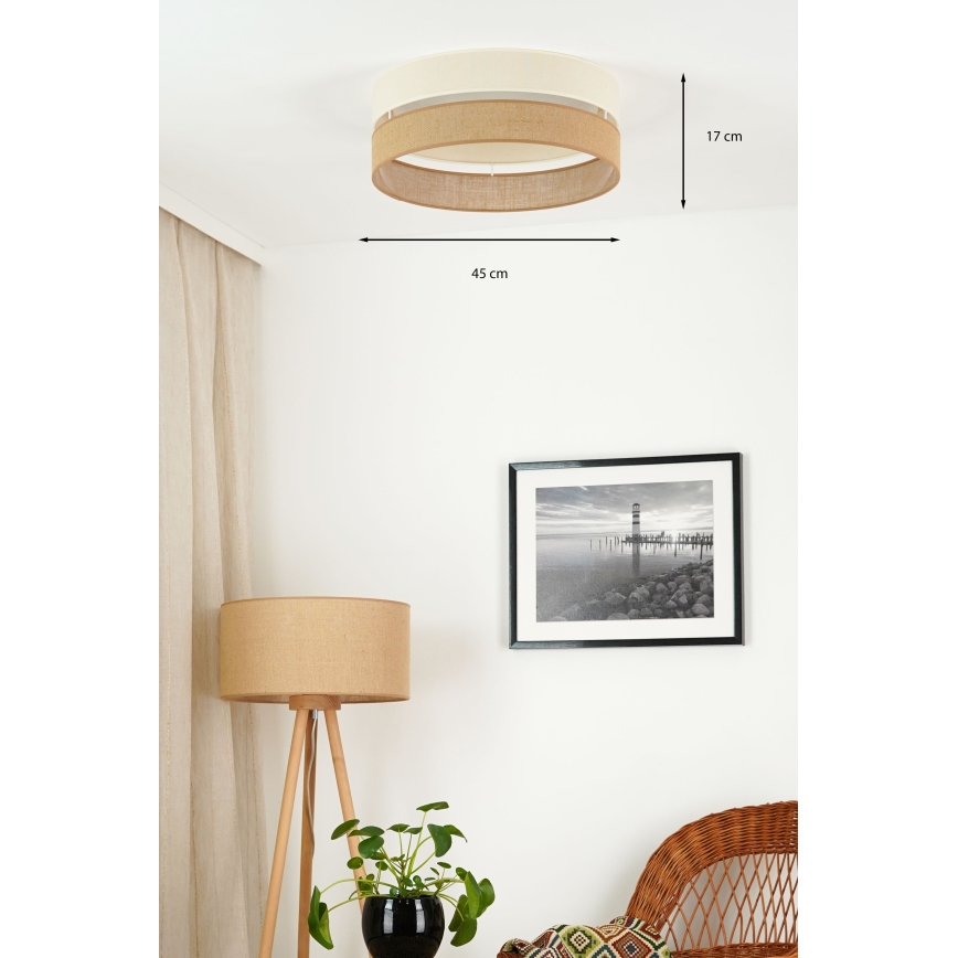 Brilagi - LED Zatemnitvena stropna svetilka ROYAL YUTE LED/24W/230V pr. 45 cm 3000/4000/6500K bež/krem barva  + Daljinski upravljalnik