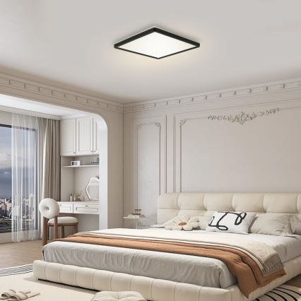 Brilagi - LED Zatemnitvena svetilka z motion in dusk senzor ULTRA SLIM LED/18W/230V 30x30 cm + Daljinski upravljalnik