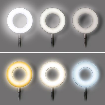Brilagi -LED Zatemnitvena svetilka s sponko ORBELA LED/8W/230V 3000/4000/5000K črna