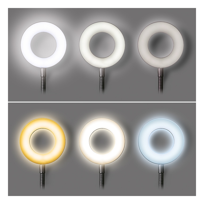 Brilagi -LED Zatemnitvena svetilka s sponko ORBELA LED/8W/230V 3000/4000/5000K črna