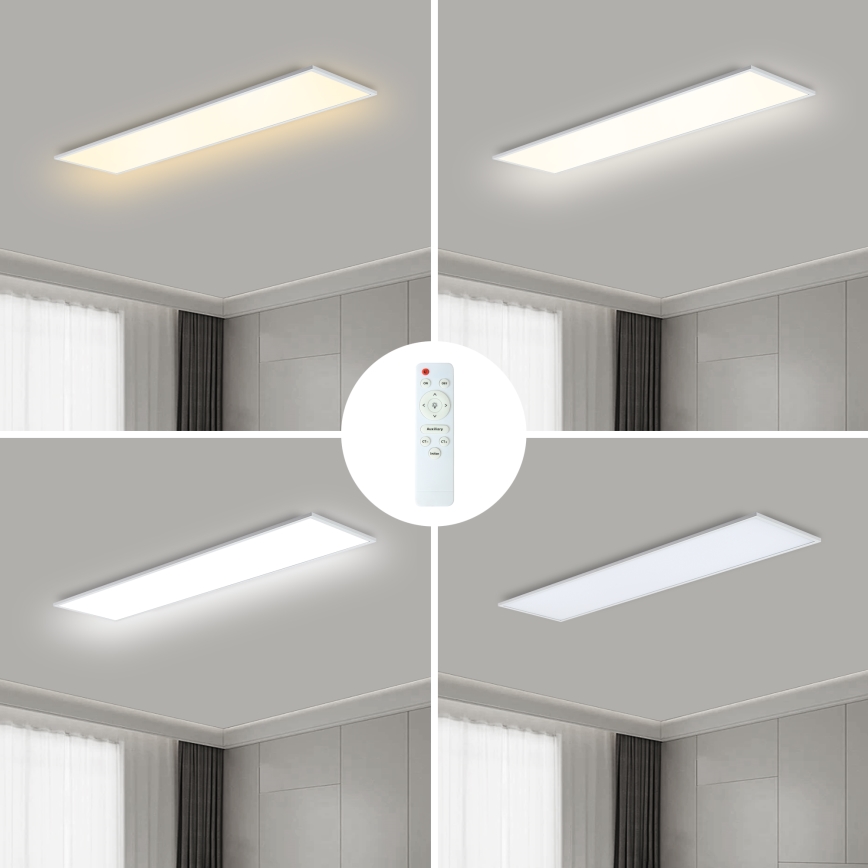 Brilagi - LED Zatemnitvena stropna svetilka SLIMFRAME LED/58W/230V 120x30 cm 3000-6000K bela + Daljinski upravljalnik