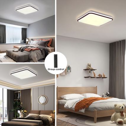 Brilagi - LED Zatemnitvena stropna svetilka SMART LED/36W/230V 3000-6000K 45x45 cm Wi-Fi Tuya + Daljinski upravljalnik