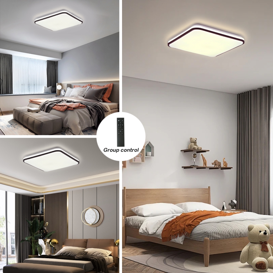 Brilagi - LED Zatemnitvena stropna svetilka SMART LED/36W/230V 3000-6000K 45x45 cm Wi-Fi Tuya + Daljinski upravljalnik
