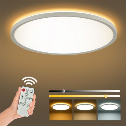 Brilagi - LED Zatemnitvena stropna svetilka ULTRA SLIM LED/18W/230V 2700-6500K pr. 30 cm bela + Daljinski upravljalnik