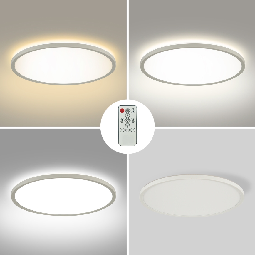Brilagi - LED Zatemnitvena stropna svetilka ULTRA SLIM LED/24W/230V 2700-6500K pr. 42 cm bela + Daljinski upravljalnik