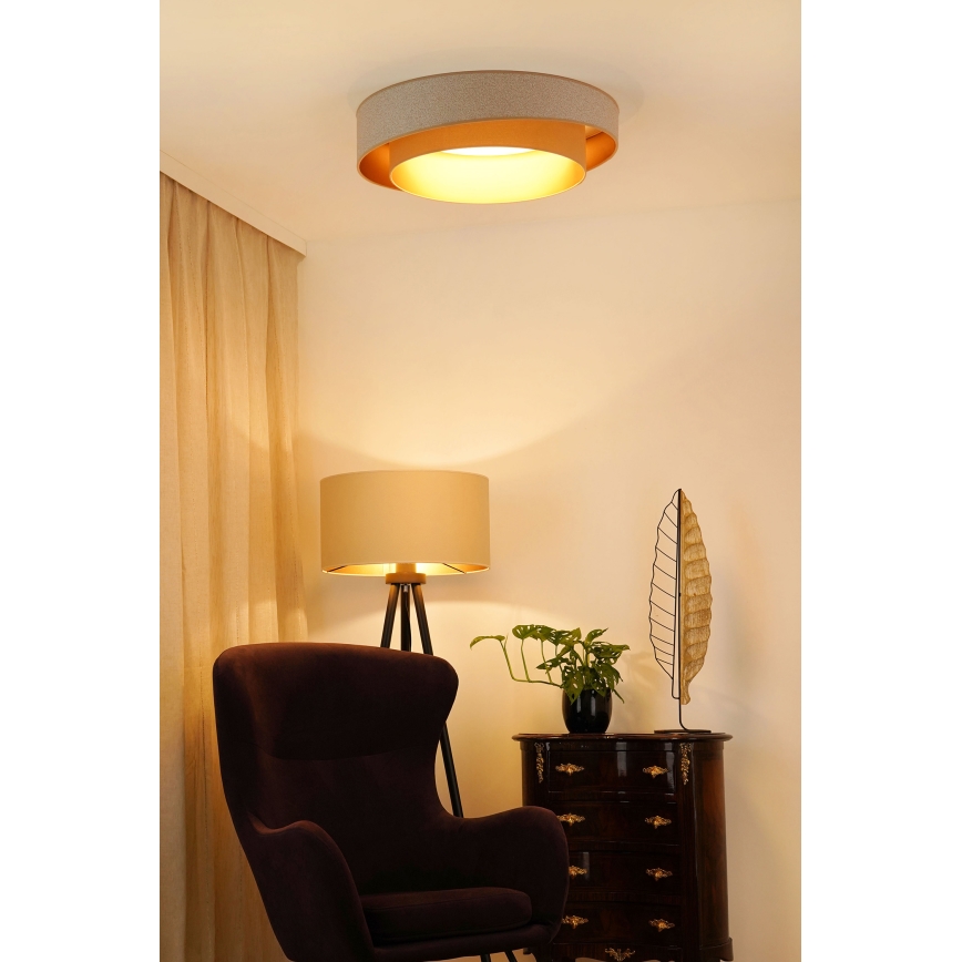 Brilagi - LED Zatemnitvena stropna svetilka VEGAS SHINE LED/24W/230V pr. 60 cm 3000/4000/6500K krem barva/bež + Daljinski upravljalnik