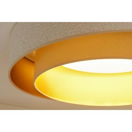 Brilagi - LED Zatemnitvena stropna svetilka VEGAS SHINE LED/24W/230V pr. 60 cm 3000/4000/6500K krem barva/bež + Daljinski upravljalnik