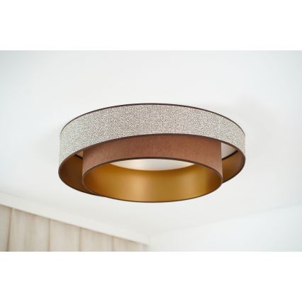 Brilagi - LED Zatemnitvena stropna svetilka VEGAS SHINE LED/24W/230V pr. 60 cm 3000/4000/6500K rjava + Daljinski upravljalnik