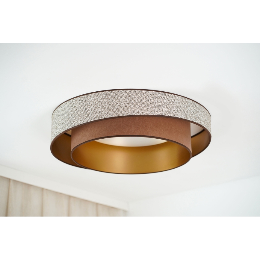 Brilagi - LED Zatemnitvena stropna svetilka VEGAS SHINE LED/24W/230V pr. 60 cm 3000/4000/6500K rjava + Daljinski upravljalnik