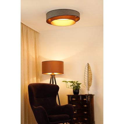 Brilagi - LED Zatemnitvena stropna svetilka VEGAS SHINE LED/24W/230V pr. 60 cm 3000/4000/6500K rjava + Daljinski upravljalnik