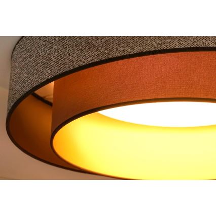 Brilagi - LED Zatemnitvena stropna svetilka VEGAS SHINE LED/24W/230V pr. 60 cm 3000/4000/6500K rjava + Daljinski upravljalnik