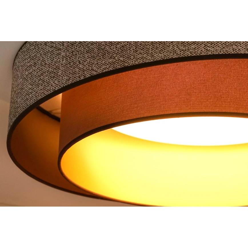 Brilagi - LED Zatemnitvena stropna svetilka VEGAS SHINE LED/24W/230V pr. 60 cm 3000/4000/6500K rjava + Daljinski upravljalnik