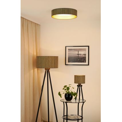 Brilagi - LED Zatemnitvena stropna svetilka VEGAS SHINE LED/24W/230V 3000/4000/6500K slama rjava/zlata + Daljinski upravljalnik