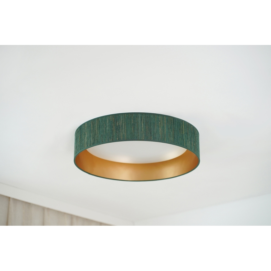 Brilagi - LED Zatemnitvena stropna svetilka VEGAS SHINE LED/24W/230V 3000/4000/6500K slama zelena/zlata + Daljinski upravljalnik