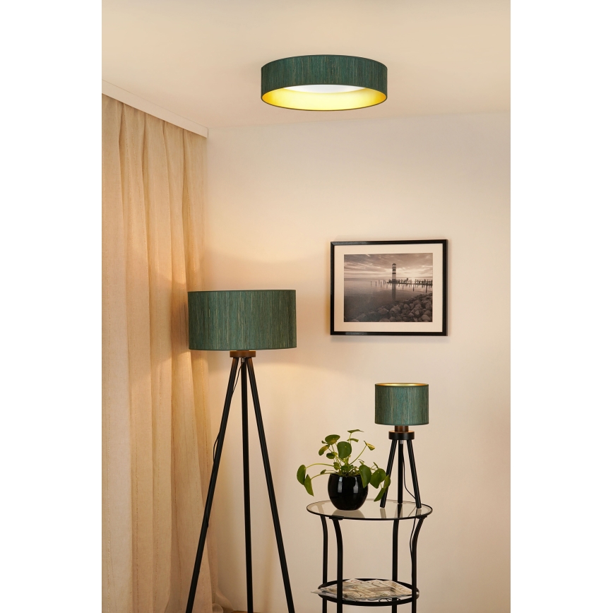 Brilagi - LED Zatemnitvena stropna svetilka VEGAS SHINE LED/24W/230V 3000/4000/6500K slama zelena/zlata + Daljinski upravljalnik